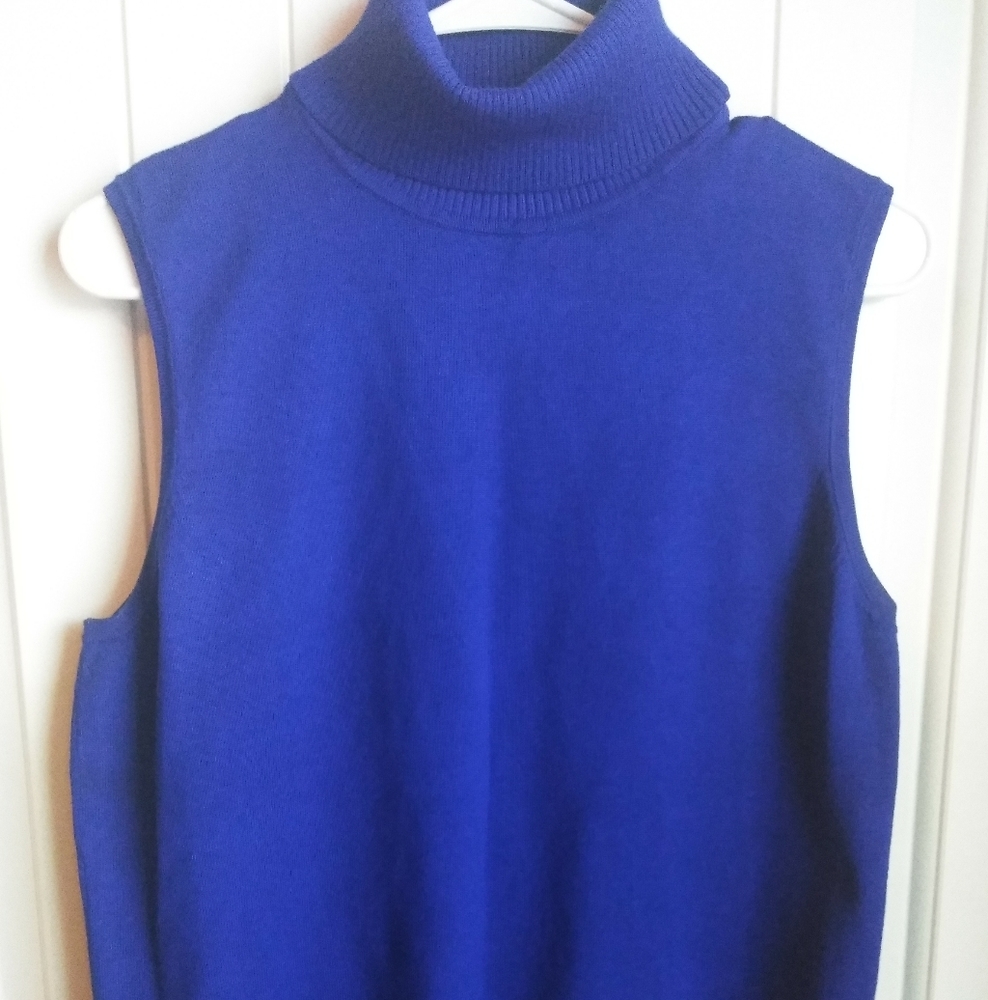 Sleeveless Royal Blue Sweater